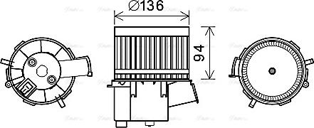 Ava Quality Cooling FT8434 - Salona ventilators www.autospares.lv