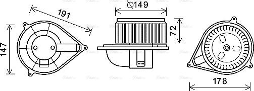 Ava Quality Cooling FT8426 - Salona ventilators www.autospares.lv