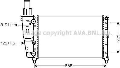 Ava Quality Cooling FT 2139 - Radiators, Motora dzesēšanas sistēma www.autospares.lv