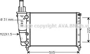 Ava Quality Cooling FT 2138 - Radiators, Motora dzesēšanas sistēma www.autospares.lv