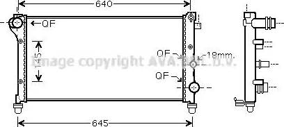 Ava Quality Cooling FT 2362 - Radiators, Motora dzesēšanas sistēma www.autospares.lv