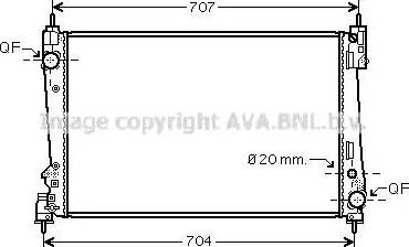 Ava Quality Cooling FT 2312 - Radiators, Motora dzesēšanas sistēma autospares.lv