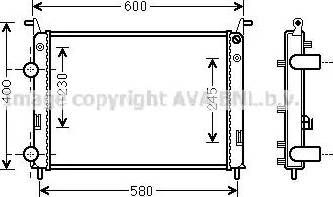 Ava Quality Cooling FT 2336 - Radiators, Motora dzesēšanas sistēma www.autospares.lv