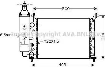 Ava Quality Cooling FT 2323 - Radiators, Motora dzesēšanas sistēma www.autospares.lv