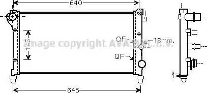 Ava Quality Cooling FT 2295 - Radiators, Motora dzesēšanas sistēma www.autospares.lv