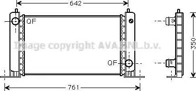 Ava Quality Cooling FT 2243 - Radiators, Motora dzesēšanas sistēma www.autospares.lv