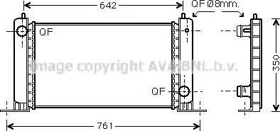 Ava Quality Cooling FTA2251 - Radiators, Motora dzesēšanas sistēma www.autospares.lv