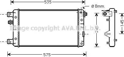 Ava Quality Cooling FT 2239 - Radiators, Motora dzesēšanas sistēma www.autospares.lv