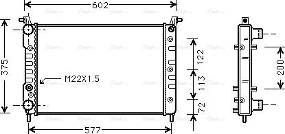 Ava Quality Cooling FT 2224 - Radiators, Motora dzesēšanas sistēma www.autospares.lv