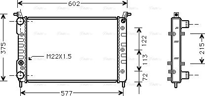 Ava Quality Cooling FT 2225 - Radiators, Motora dzesēšanas sistēma www.autospares.lv