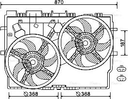 Ava Quality Cooling FT7584 - Ventilators, Motora dzesēšanas sistēma www.autospares.lv