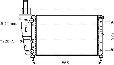 Ava Quality Cooling FTA2139 - Radiators, Motora dzesēšanas sistēma www.autospares.lv