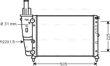 Ava Quality Cooling FTA2138 - Radiators, Motora dzesēšanas sistēma www.autospares.lv