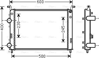 Ava Quality Cooling FTA2336 - Radiators, Motora dzesēšanas sistēma www.autospares.lv