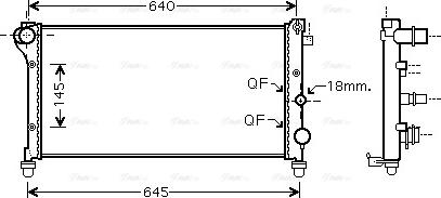 Ava Quality Cooling FTA2295 - Radiators, Motora dzesēšanas sistēma www.autospares.lv