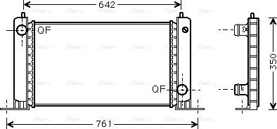 Ava Quality Cooling FTA2243 - Radiators, Motora dzesēšanas sistēma www.autospares.lv