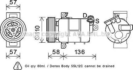 Ava Quality Cooling FTK446 - Kompresors, Gaisa kond. sistēma autospares.lv