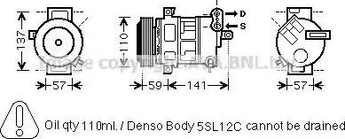 Ava Quality Cooling FTK447 - Kompresors, Gaisa kond. sistēma autospares.lv