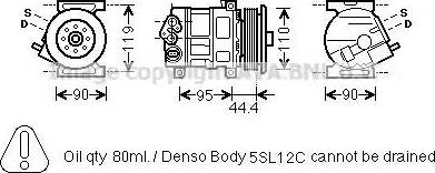 Ava Quality Cooling FTK457 - Kompresors, Gaisa kond. sistēma autospares.lv