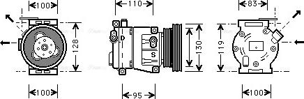 Ava Quality Cooling FT K035 - Kompresors, Gaisa kond. sistēma www.autospares.lv