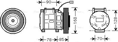 Ava Quality Cooling HDAK019 - Kompresors, Gaisa kond. sistēma www.autospares.lv