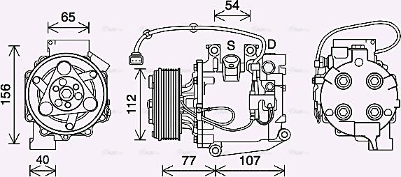 Ava Quality Cooling HDAK311 - Kompresors, Gaisa kond. sistēma www.autospares.lv