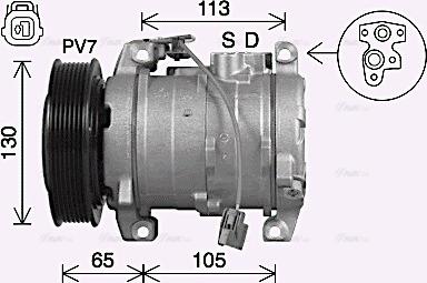 Ava Quality Cooling HDAK322 - Kompresors, Gaisa kond. sistēma www.autospares.lv