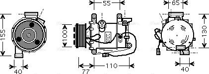 Ava Quality Cooling HD K208 - Kompresors, Gaisa kond. sistēma www.autospares.lv