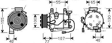 Ava Quality Cooling HDAK232 - Kompresors, Gaisa kond. sistēma www.autospares.lv