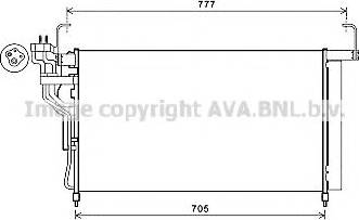 Ava Quality Cooling HY5347 - Kondensators, Gaisa kond. sistēma www.autospares.lv