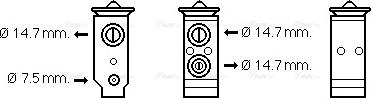 Ava Quality Cooling HY1325 - Izplešanās vārsts, Gaisa kond. sistēma www.autospares.lv