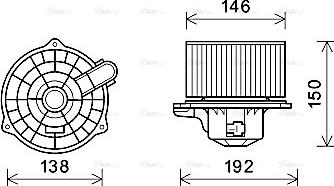 Ava Quality Cooling HY8554 - Salona ventilators www.autospares.lv