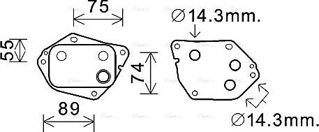 Ava Quality Cooling HY3288 - Eļļas radiators, Motoreļļa www.autospares.lv