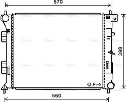 Ava Quality Cooling HY2338 - Radiators, Motora dzesēšanas sistēma www.autospares.lv