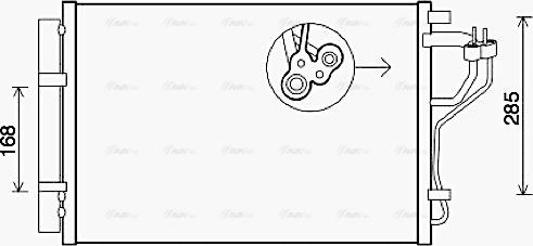 Ava Quality Cooling HYA5308D - Kondensators, Gaisa kond. sistēma www.autospares.lv