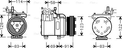 Ava Quality Cooling HYAK196 - Kompresors, Gaisa kond. sistēma www.autospares.lv