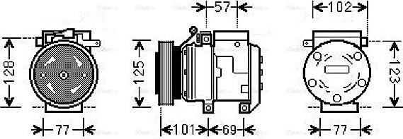 Ava Quality Cooling HYAK208 - Kompresors, Gaisa kond. sistēma www.autospares.lv