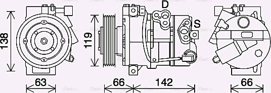 Ava Quality Cooling HYK452 - Kompresors, Gaisa kond. sistēma www.autospares.lv