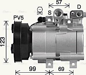 Ava Quality Cooling HYK576 - Kompresors, Gaisa kond. sistēma www.autospares.lv