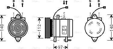 Ava Quality Cooling HY K013 - Kompresors, Gaisa kond. sistēma www.autospares.lv