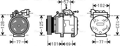 Ava Quality Cooling HYK208 - Kompresors, Gaisa kond. sistēma www.autospares.lv