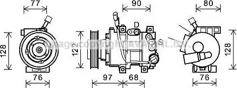 Ava Quality Cooling HYK273 - Kompresors, Gaisa kond. sistēma www.autospares.lv