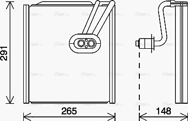 Ava Quality Cooling HYV444 - Iztvaikotājs, Gaisa kondicionēšanas sistēma www.autospares.lv