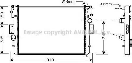 Ava Quality Cooling IV 2056 - Radiators, Motora dzesēšanas sistēma www.autospares.lv