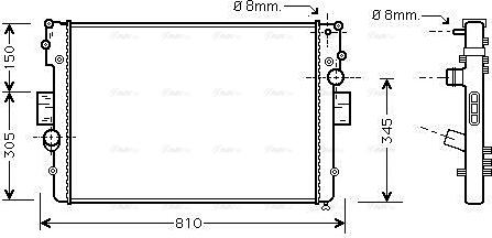 Ava Quality Cooling IVA2056 - Radiators, Motora dzesēšanas sistēma www.autospares.lv