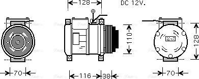 Ava Quality Cooling IVAK074 - Kompresors, Gaisa kond. sistēma www.autospares.lv