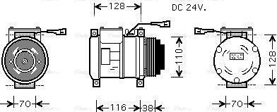 Ava Quality Cooling IVAK072 - Kompresors, Gaisa kond. sistēma www.autospares.lv