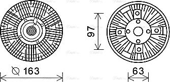 Ava Quality Cooling IVC108 - Sajūgs, Radiatora ventilators www.autospares.lv