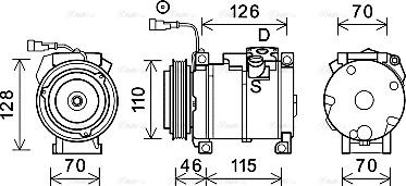 Ava Quality Cooling IVK135 - Kompresors, Gaisa kond. sistēma www.autospares.lv