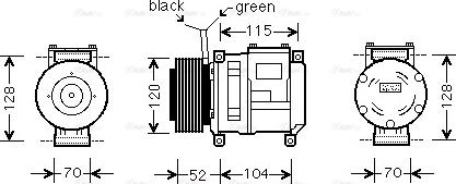 Ava Quality Cooling JDAK022 - Kompresors, Gaisa kond. sistēma www.autospares.lv